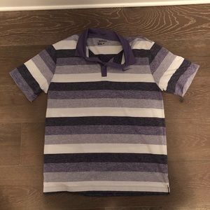 Purple striped Nike golf shirt